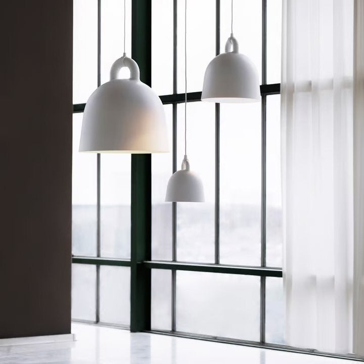 3x Normann Copenhagen lamp bell medium wit - NIEUW, Ophalen, Nieuw, Metaal, E27 (groot)