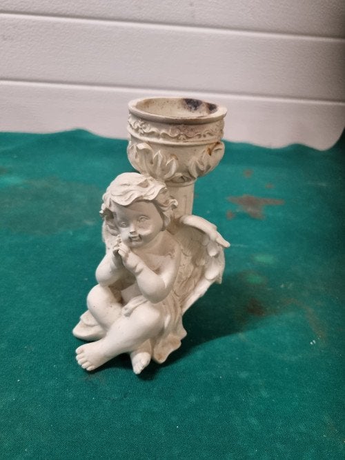 engel waxinehouder steen, Ophalen of Verzenden, 'T Olde Gre-j, Info@toldegrej.nl, Endepoelstraat 20f Didam
