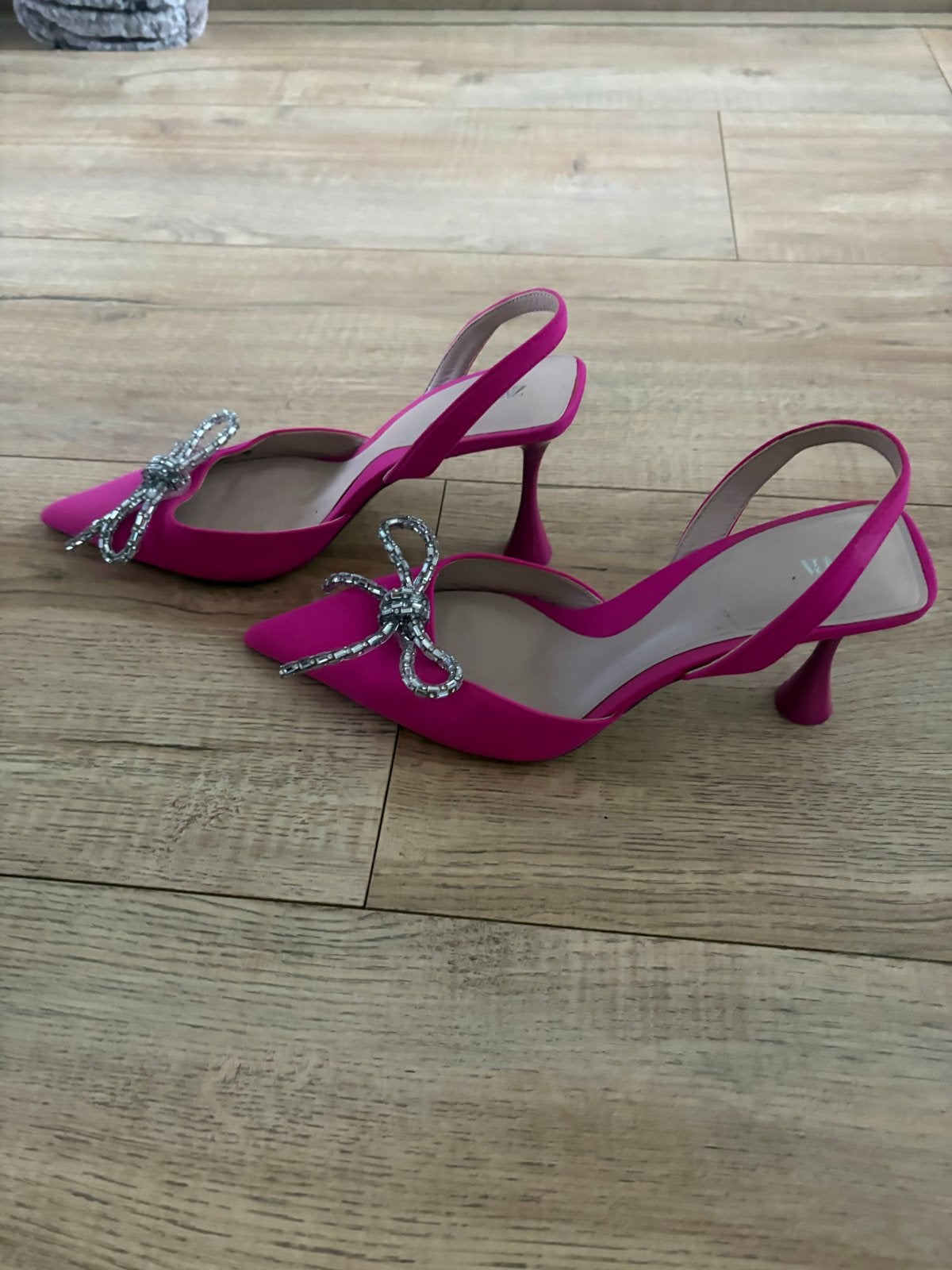 Zara Slingback Pumps met Strik - Maat 40, Kleding | Dames, Ophalen of Verzenden, Zo goed als nieuw, Roze, Pumps