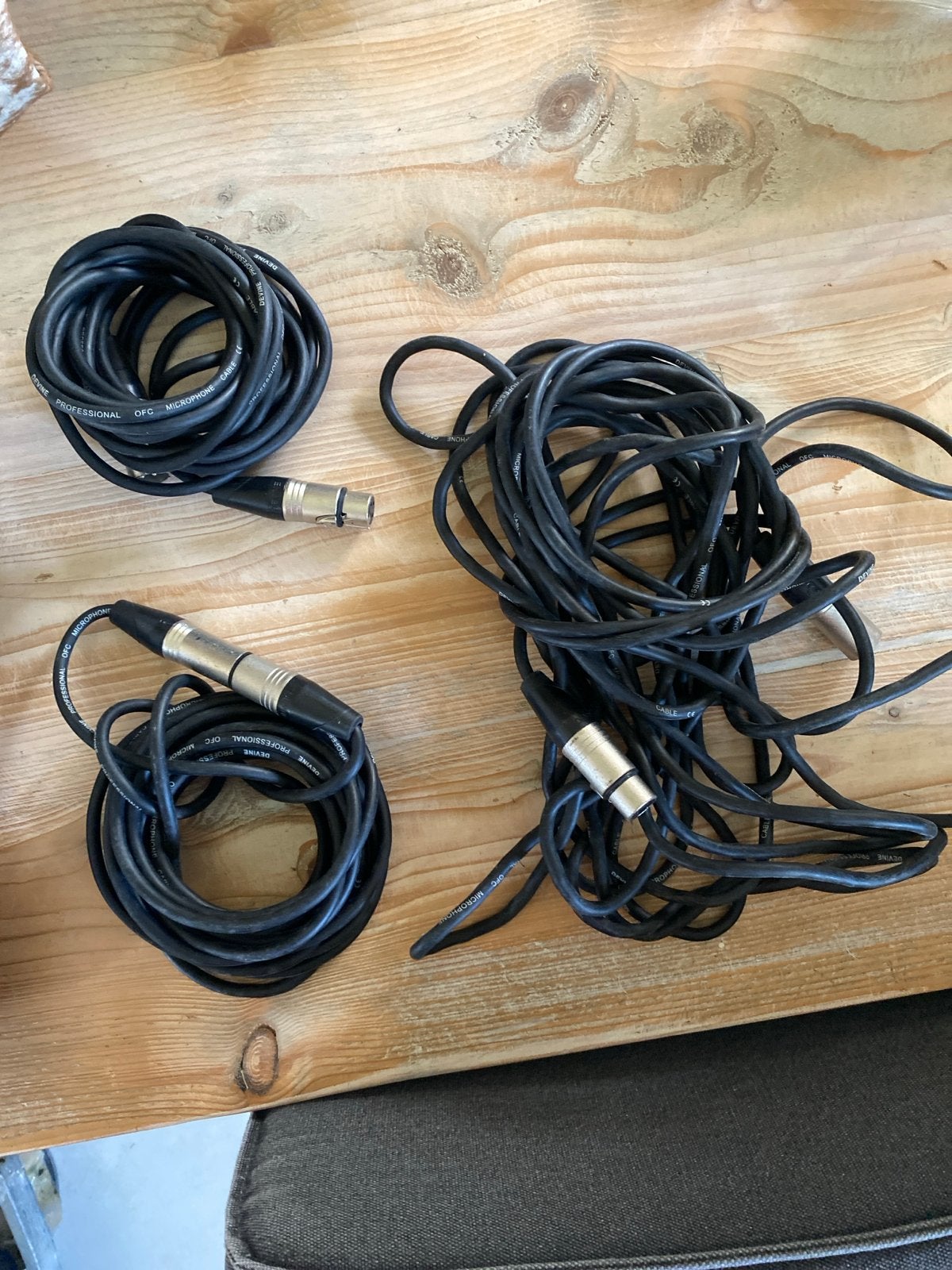 3 XLR-microfoonkabels, Ophalen of Verzenden, Gebruikt, Microfoon