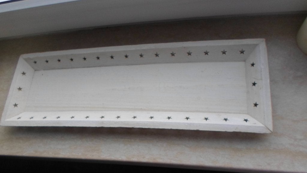 houten dienblad met sterren, Gebruikt, Ophalen of Verzenden, Overige typen, Overige vormen