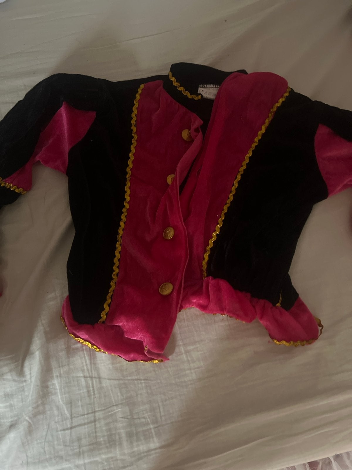 Boland pietenjasje zwart/roze maat 10-12 jaar, Ophalen, Gebruikt, 146 t/m 152, Jongen of Meisje