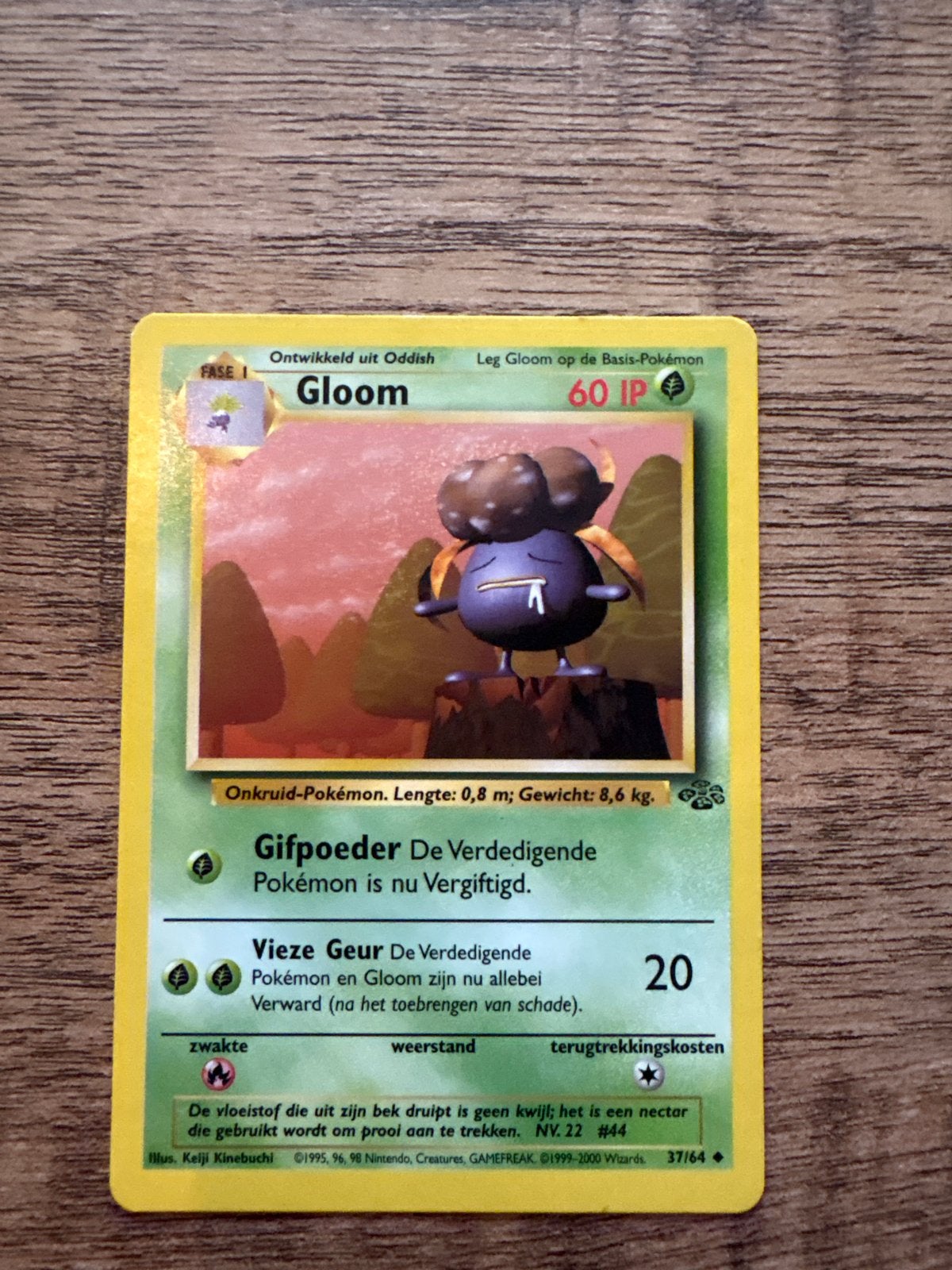 Pokémon Kaart: Gloom (Jungle Set 37/64) - Zeldzaam!, Ophalen of Verzenden, Gebruikt, Losse kaart