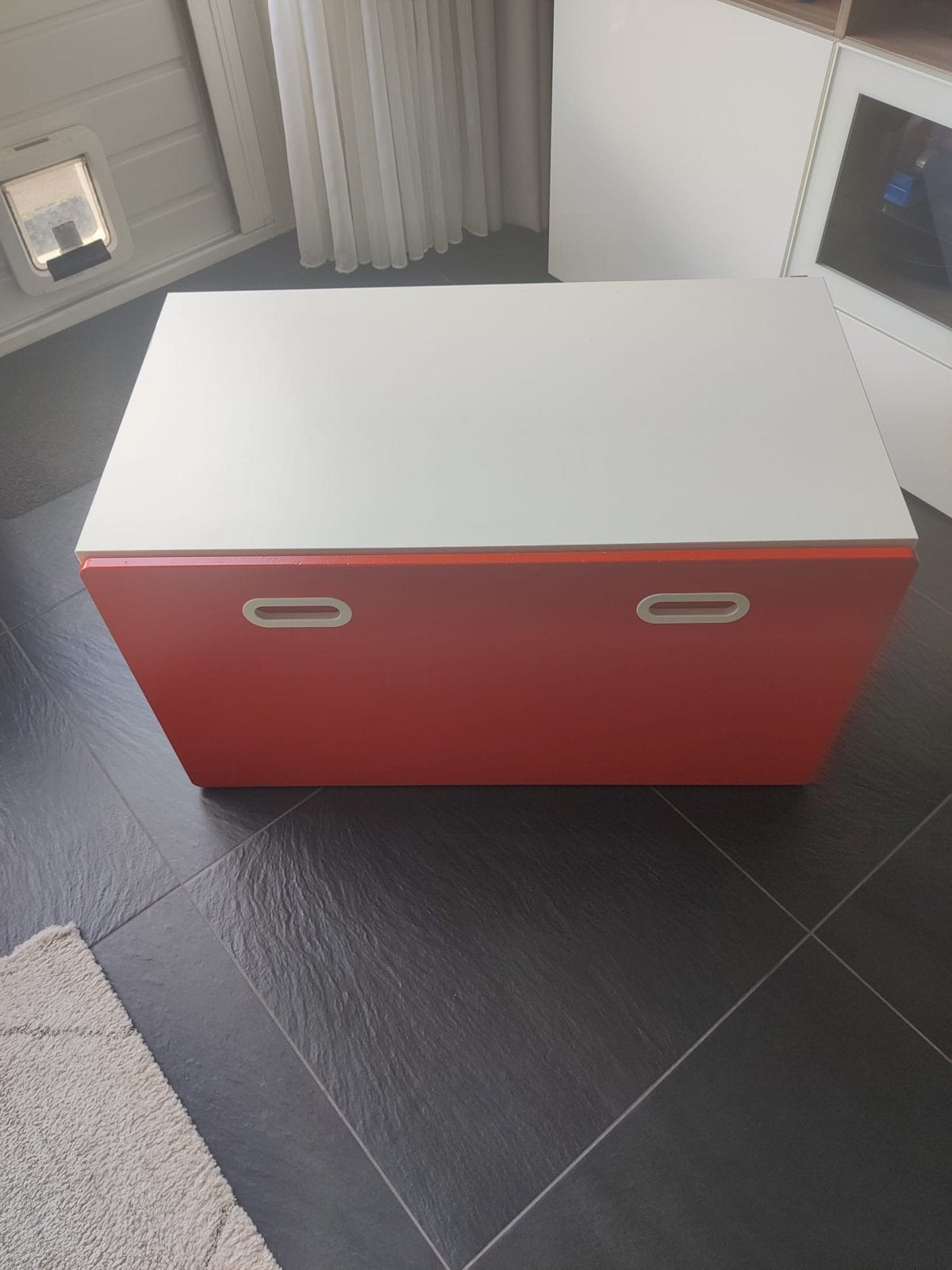 Opbergbox met lade - Rood/Wit, Ophalen, Gebruikt, 1 of 2 laden, 50 tot 100 cm