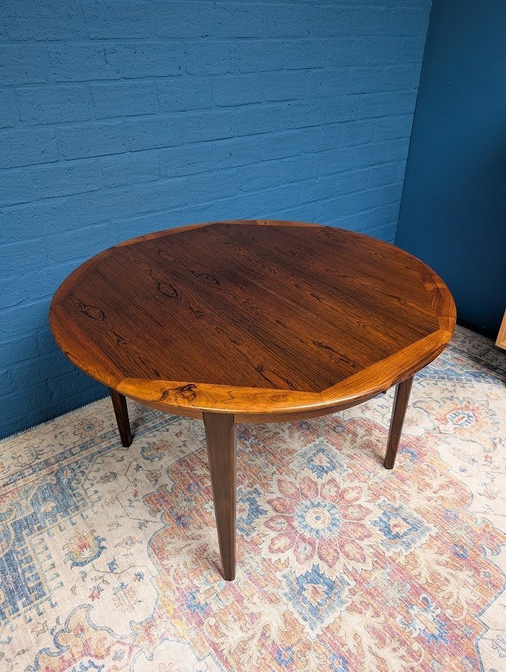 Vintage ronde eettafel, palissander, jaren 60, Verzamelen, Retro, Ophalen, Huis en Inrichting