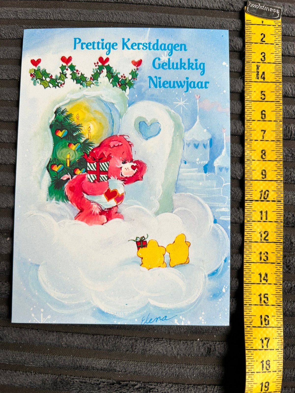 596. Oude vintage kinderkaart CareBears troetelbeer, Ophalen of Verzenden, Ongelopen