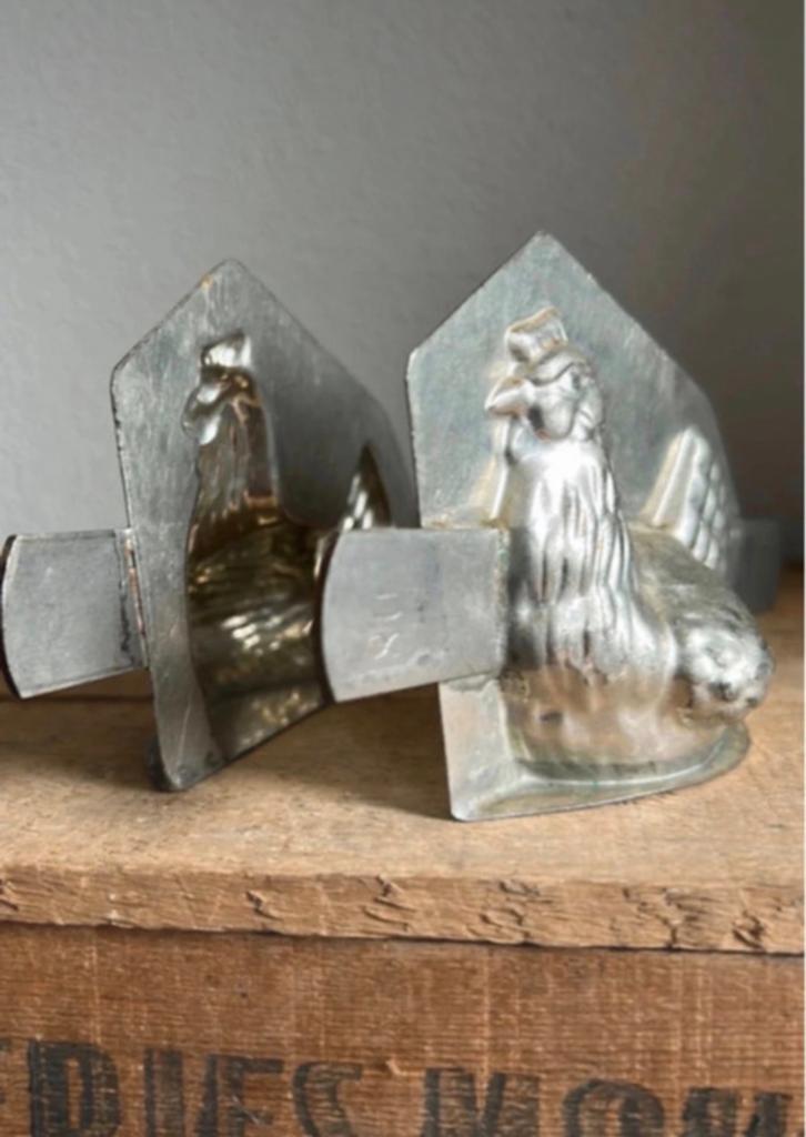 Franse dubbele chocolade mal kip, Antiek en Kunst, Curiosa en Brocante, Ophalen of Verzenden