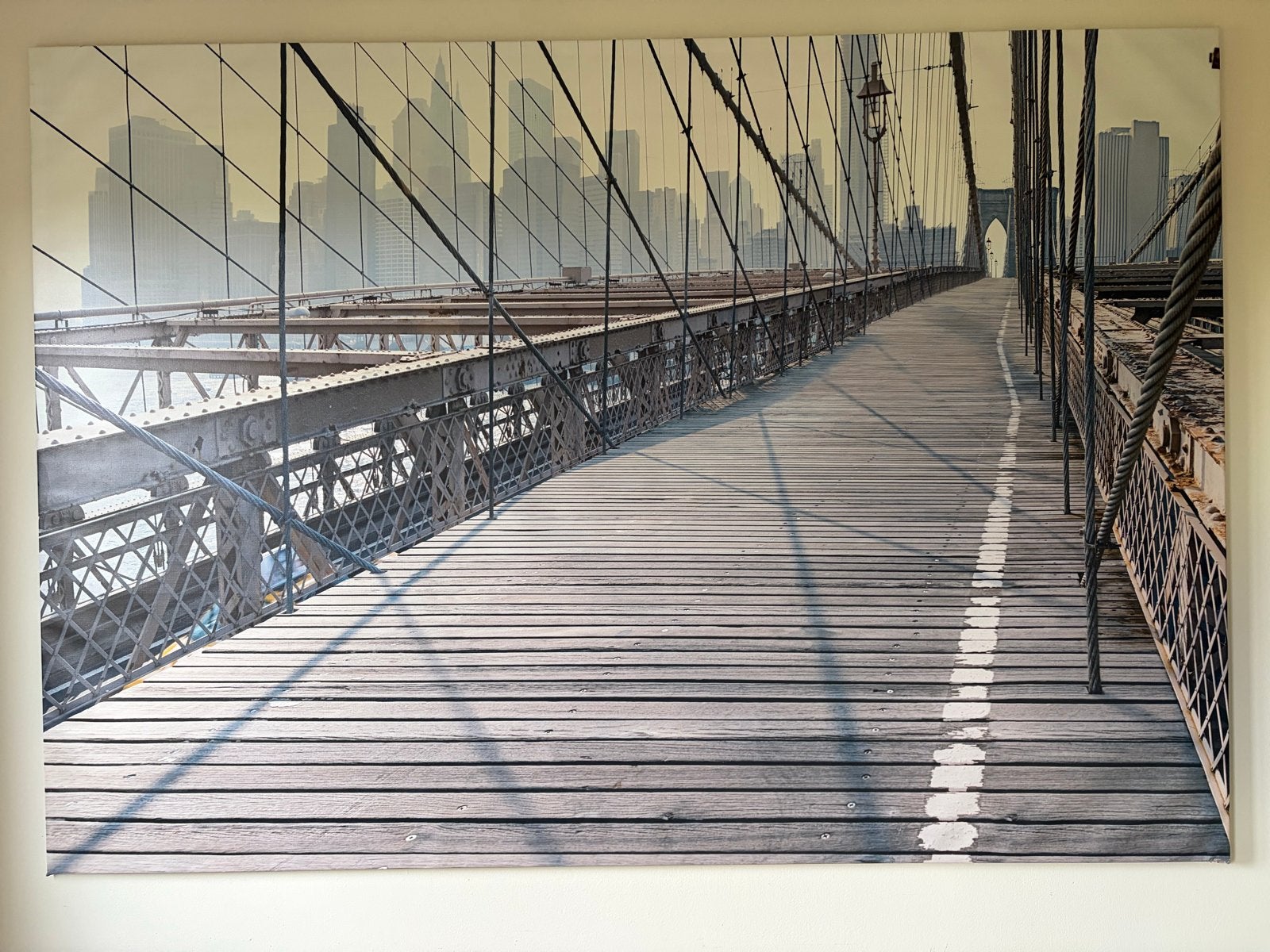Doek Brooklyn Bridge New York 140x200 IKEA, Huis en Inrichting, Woonaccessoires | Schilderijen, Tekeningen en Foto's, Ophalen
