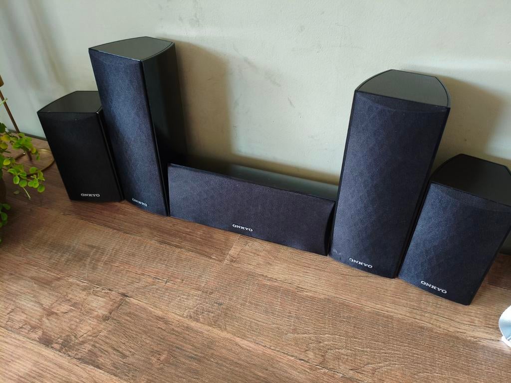 Onkyo 5.0 Surroundset SKC-370C - Zwart, Audio, Tv en Foto, Luidsprekers, Gebruikt, 60 tot 120 watt, Surroundset zonder subwoofer