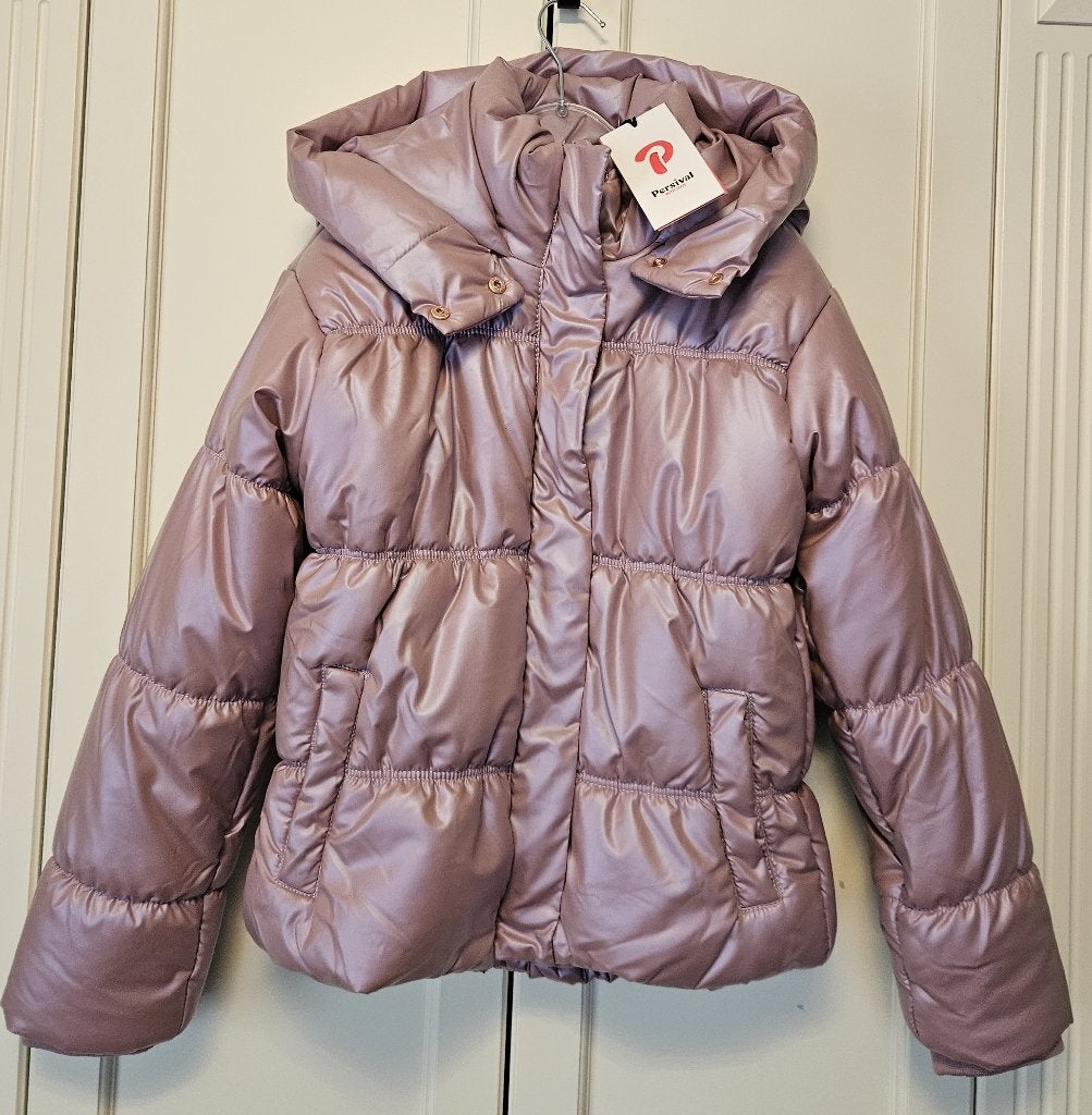 Nieuw! Persival metallic winterjas, roze, maat 152/158, Persival, Meisje, Nieuw, Ophalen of Verzenden
