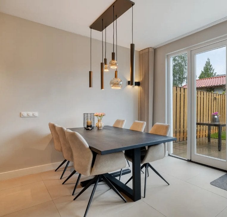 Super mooie, moderne eettafel en eetstoelen, Ophalen, Overige kleuren, Modern chique, Zo goed als nieuw