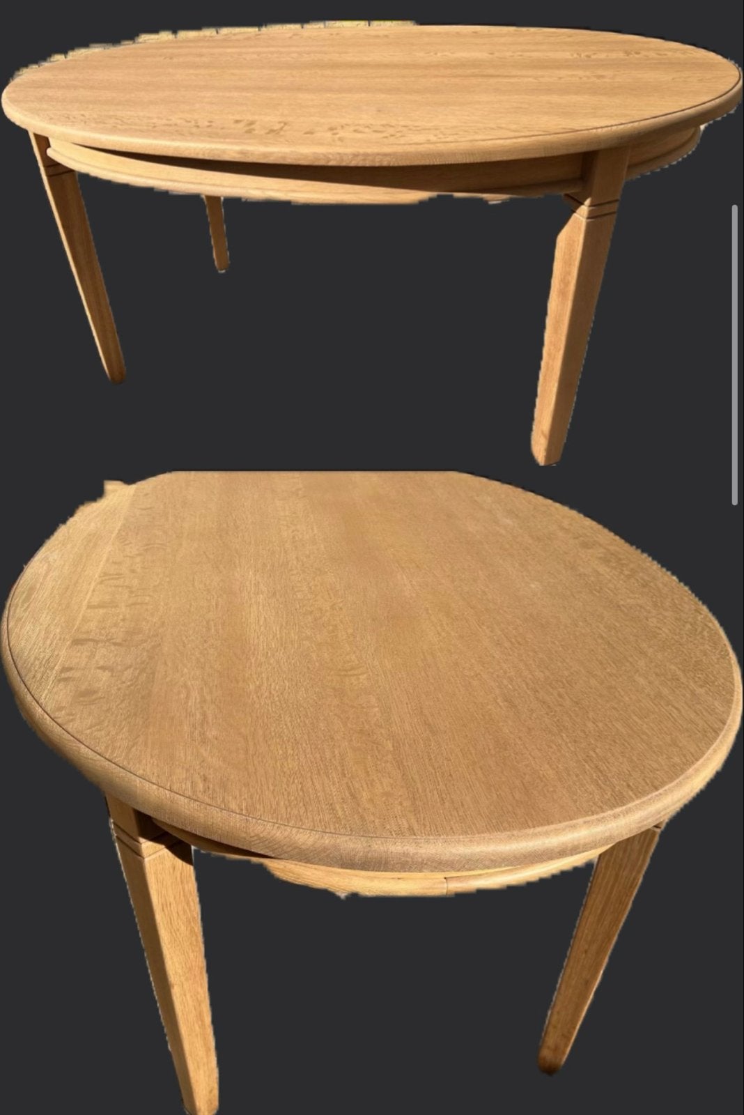 Geloogd Eiken Ovale Tafel - Stijlvol en Duurzaam, Ophalen of Verzenden