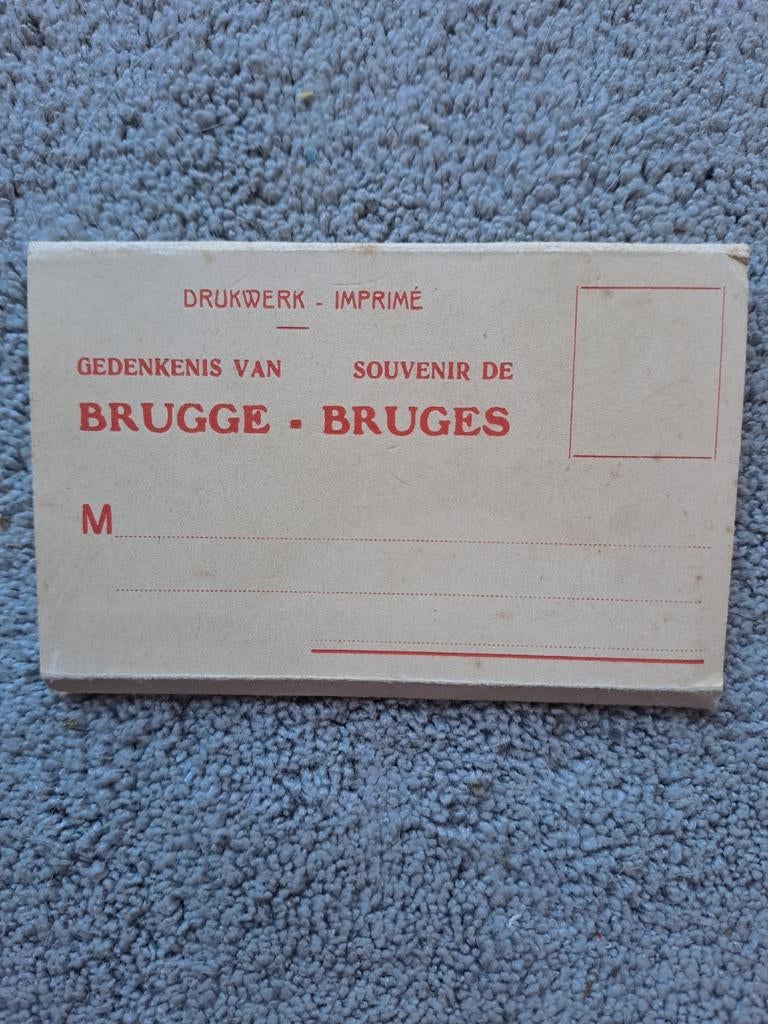 Vintage België accordeon foto's in souveniermapje van Brugge, Verzamelen, Ansichtkaarten | Buitenland, Ongelopen, België en Luxemburg