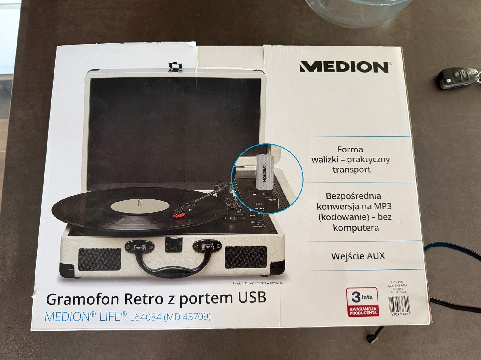 Medion Retro Platenspeler met USB-opnamefunctie, Overige merken, Automatisch, Nieuw, Ophalen of Verzenden