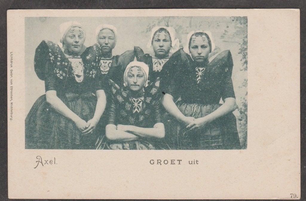 axel vrouwen in klederdracht, Verzenden, Voor 1920, Ongelopen, Zeeland
