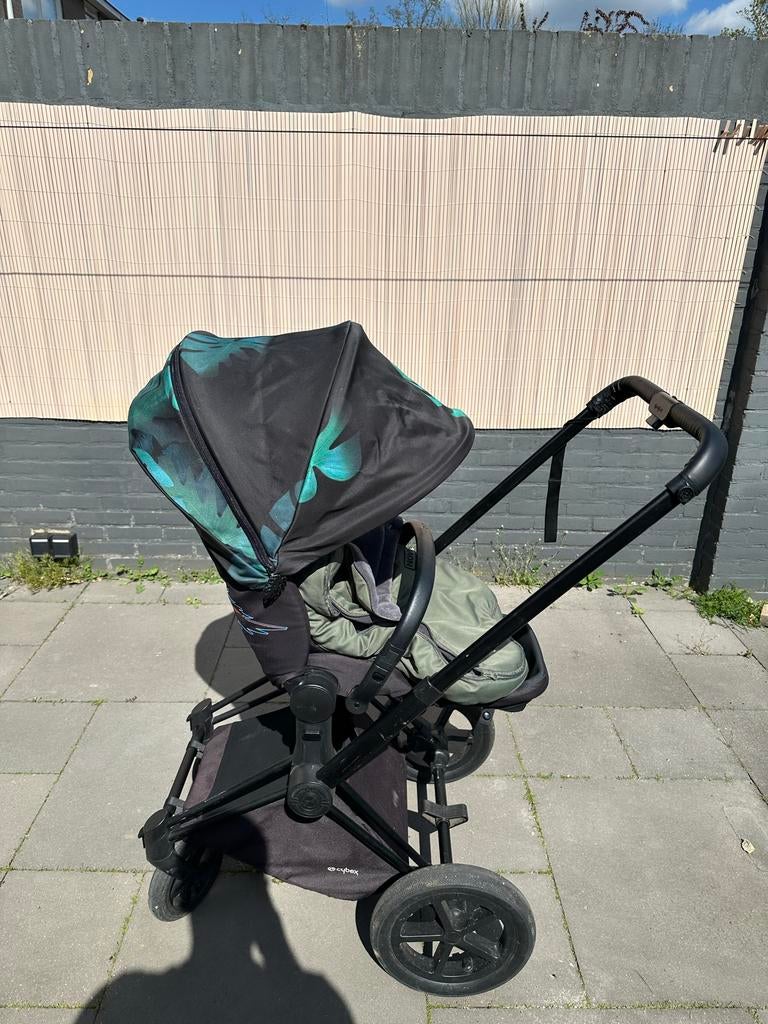 Cybex Priam Platinum 3+1 met autostoel, voetenzak & Ski Pack, Overige merken, Ophalen of Verzenden, Zo goed als nieuw, Combiwagen