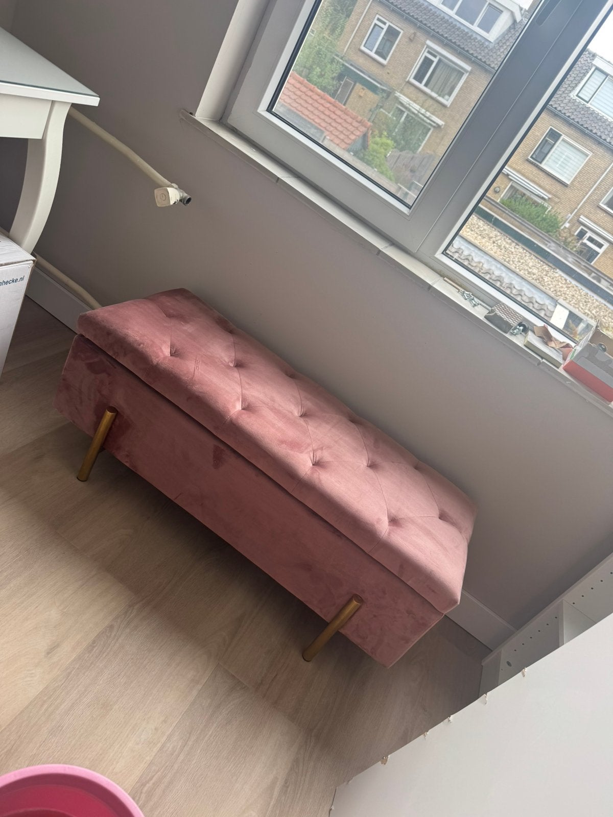 velvet poef, Ophalen, Minder dan 50 cm, 50 tot 100 cm, Zo goed als nieuw