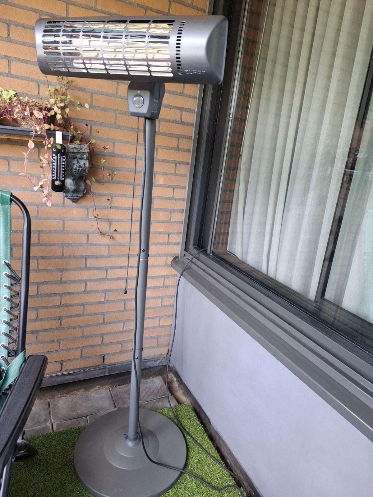 Eurom Terrasverwarmer op voet - Elektrisch, Elektrisch, Draaibaar, Vloer, Ophalen of Verzenden