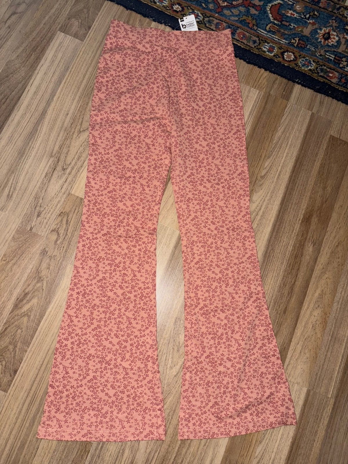 Hema meisjes flared broek bloemetjes mt 146/152, Ophalen of Verzenden, Nieuw, Meisje, Broek