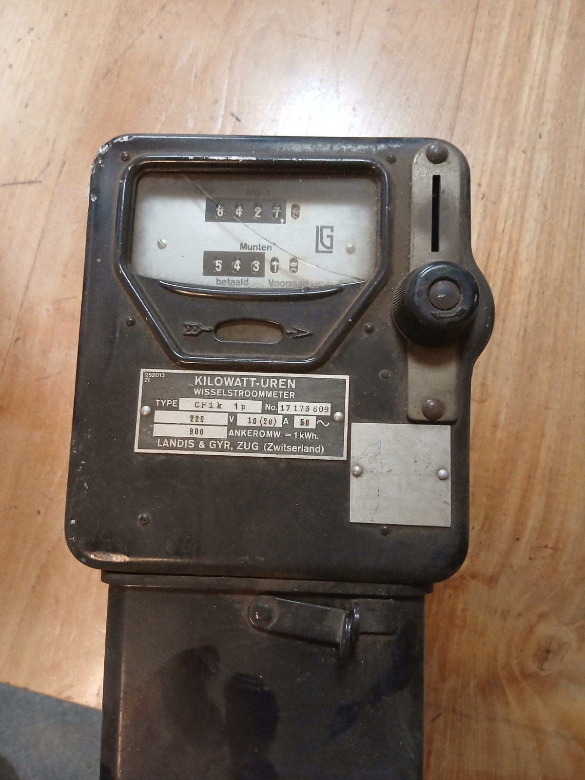 Vintage Landis & Gyr Kilowattuur Wisselstroommeter, Ophalen of Verzenden