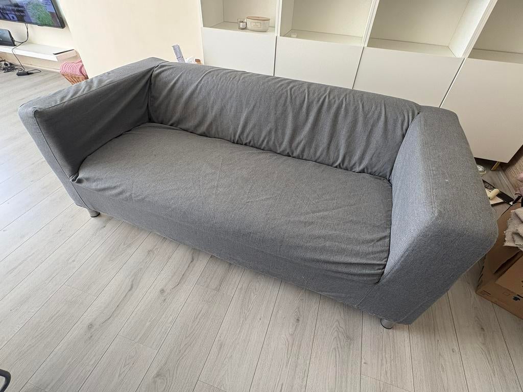 Grijze IKEA Bank, Huis en Inrichting, Banken | Bankstellen, Ophalen of Verzenden, Gebruikt, 75 tot 100 cm, Tweepersoons