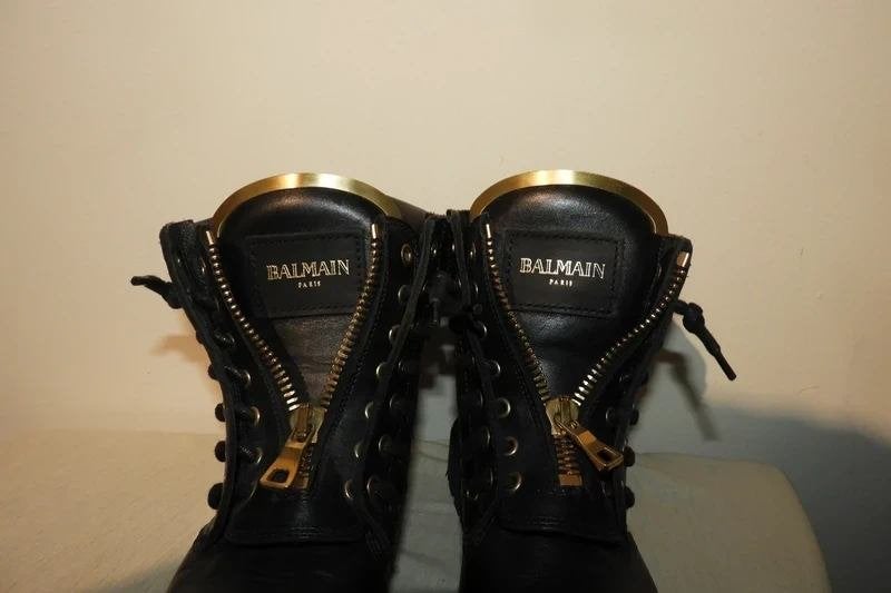 Balmain leren stoere laarzen gouden hardware Als Nieuw 36, Kleding | Dames, Verzenden, Zwart, Lage of Enkellaarzen, Zo goed als nieuw