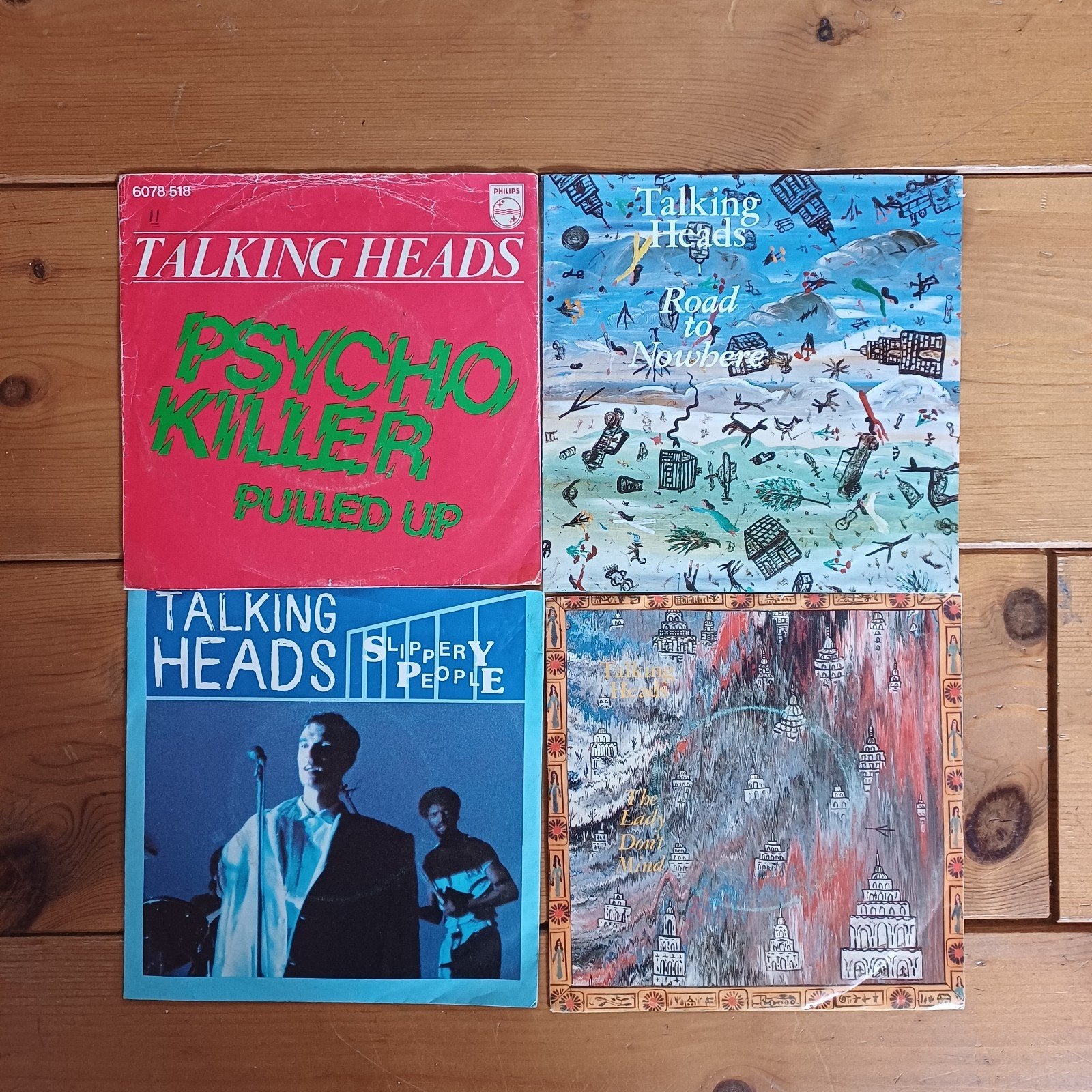 4 x Talking Heads, Gebruikt, 7 inch, Ophalen of Verzenden, EP
