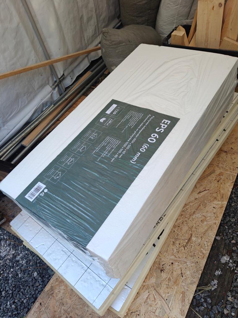 Nieuw pak polystyreen isolatiepanelen. Piepschuim 60mm, Ophalen, Nieuw, Piepschuim (Tempex), Minder dan 4 cm