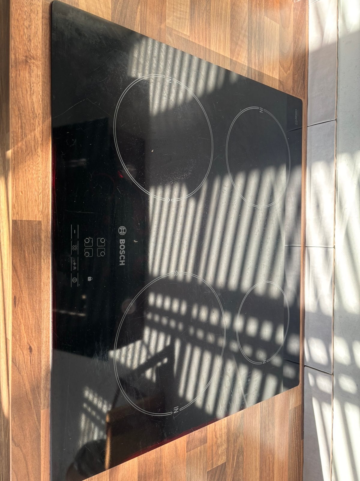 Bosch inductiekookplaat – 4-pits – 60 cm, Witgoed en Apparatuur, Ophalen, Gebruikt, 4 kookzones, Inbouw