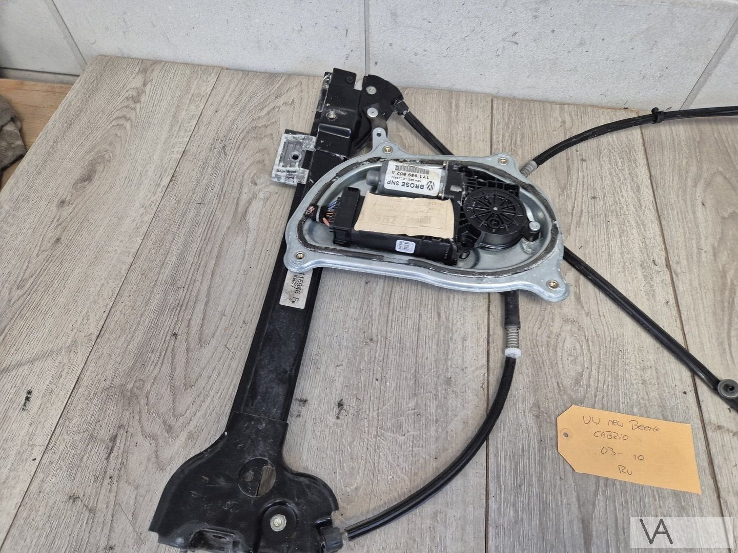 VW New Beetle cabrio 2002 - 2010 raammechanisme rechtsvoor, Auto-onderdelen, Gebruikt, -, Volkswagen, -