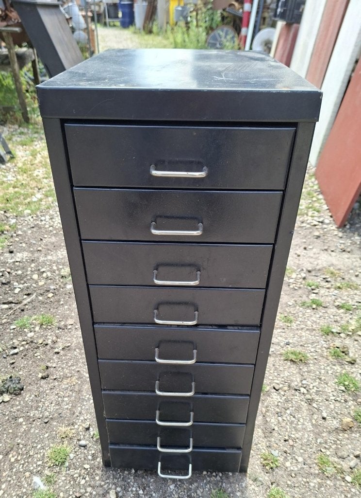 Metalen ladekast met 9 laden - Industrieel design, Huis en Inrichting, Kasten | Ladekasten, Ophalen, Minder dan 50 cm, Gebruikt