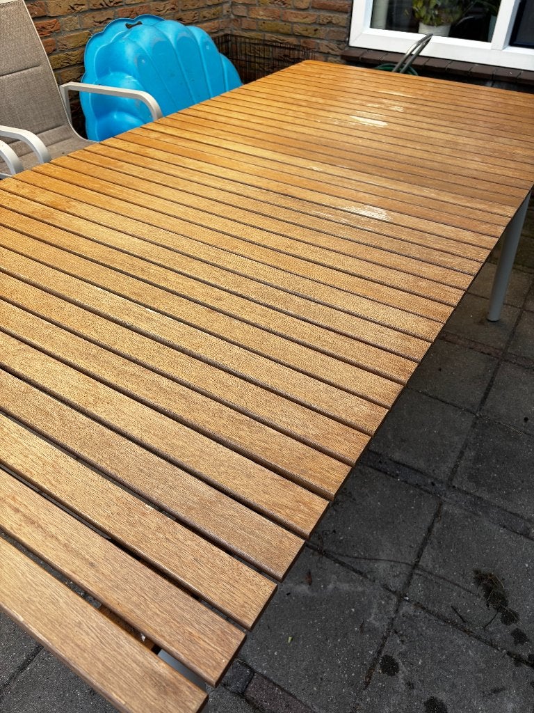 Tuintafel Daan van KARWEI – uitschuifbaar tot 2,38 m, Ophalen, Gebruikt, Rechthoekig, Hout