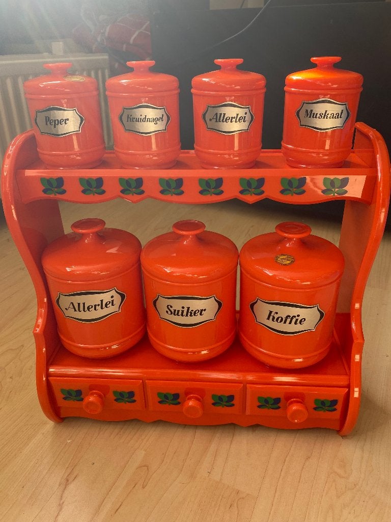 Emsa vintage kruidenrek, Ophalen, Kunststof, Nieuw, Voorraadpot