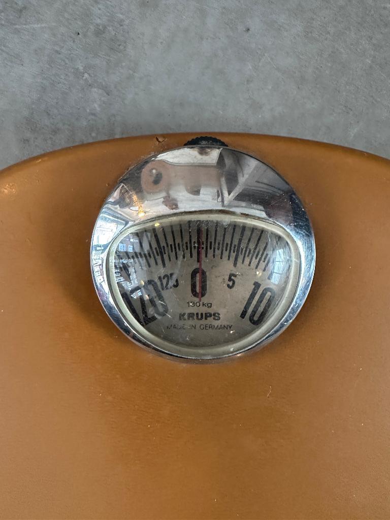 Vintage Krups Germany weegschaal, personenweegschaal, Ophalen, Gebruikt, -, 100 kg of meer