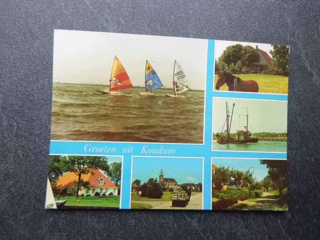 Koudum, kerk/boot, Verzenden, 1980 tot heden, Gelopen, Noord-Brabant