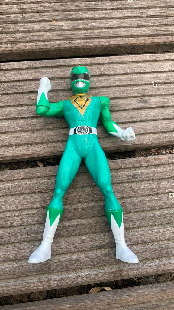 Power ranger green actie figuur vintage retro pop, Verzenden, Zo goed als nieuw