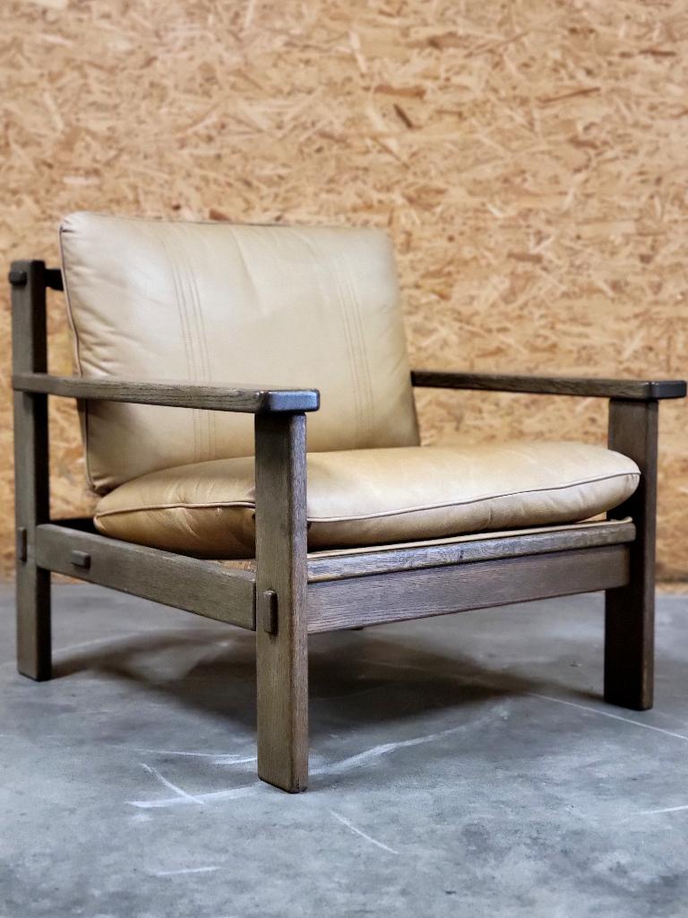 Vintage Brutalistische fauteuil uit 1960, Ophalen, Gebruikt, Brutalist, Mid Century, vintage, 75 tot 100 cm