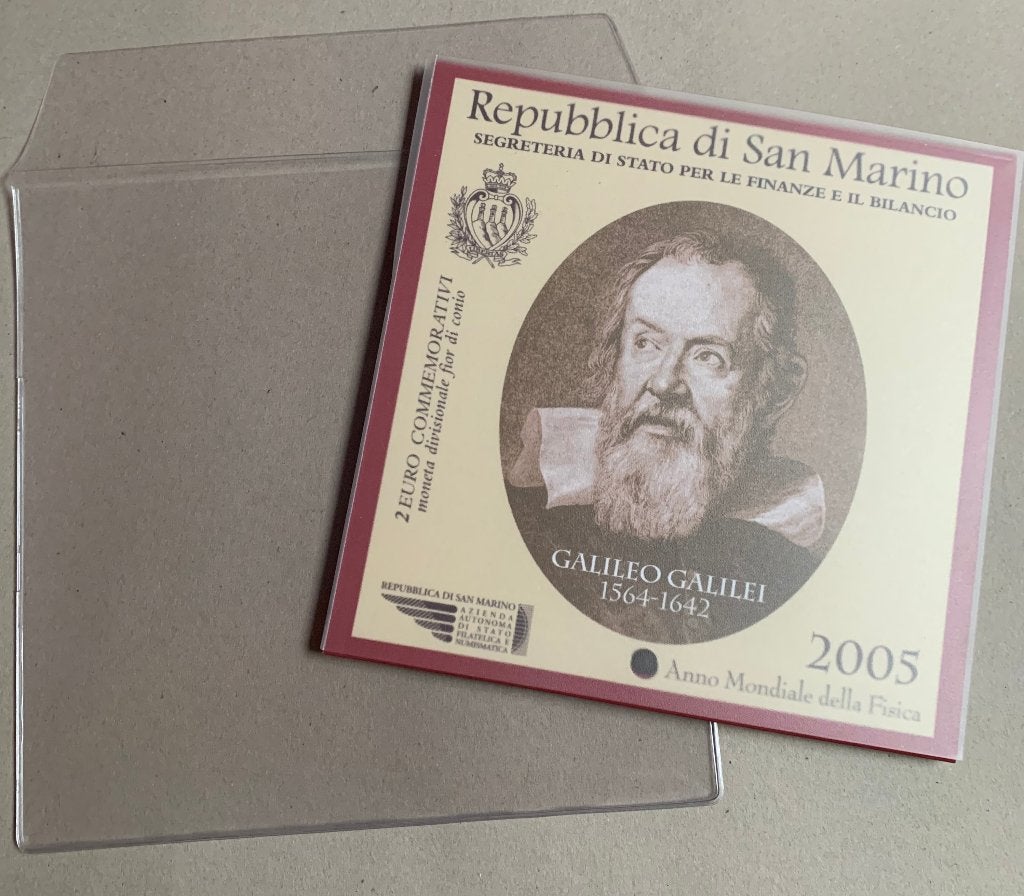 Hoesje voor opbergen 2 Euro blister San Marino 2004 en 2005, Verzenden, Overige typen