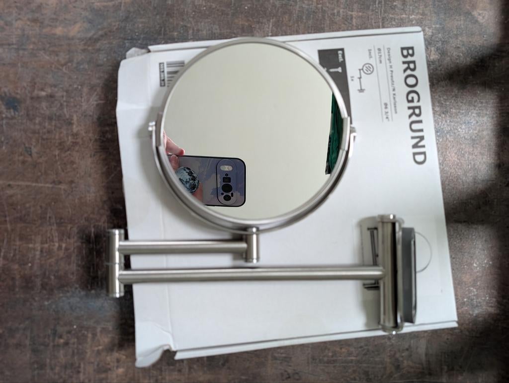 Ikea Brogrund spiegel nieuw, Minder dan 50 cm, Rond, Nieuw, Ophalen of Verzenden