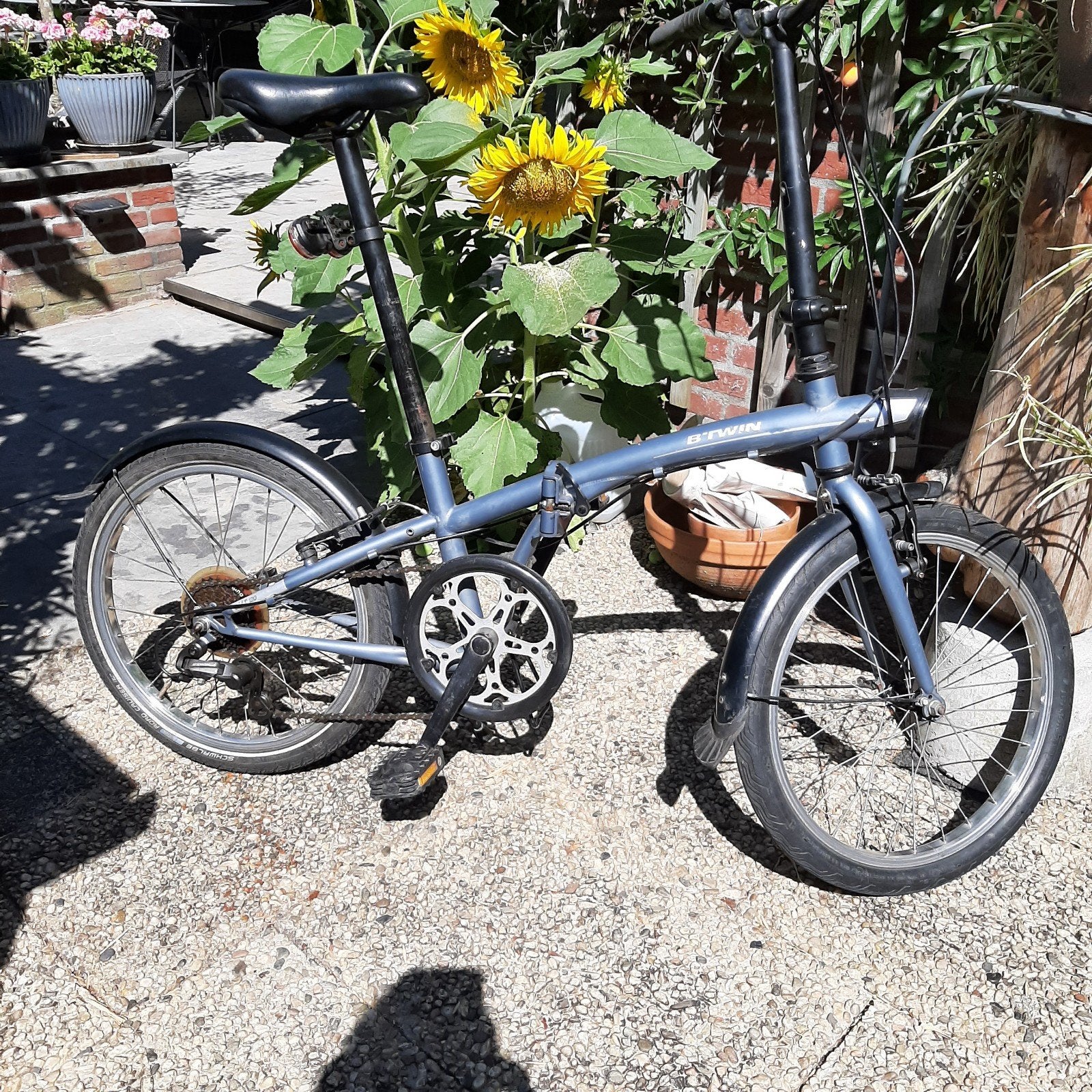 B-twin  vouwfiets 20 inch., Fietsen en Brommers, Fietsen | Vouwfietsen, Ophalen, Zo goed als nieuw, 20 inch of meer, Versnellingen