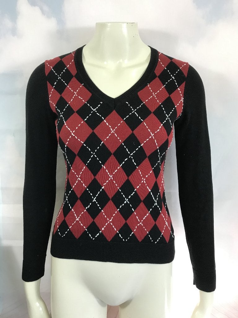 Mexx wiebertjes trui zwart rood maat XS (1C2), Tweedehands verkoop, Tweedehands verkoop, Ophalen of Verzenden, Maat 34 (XS) of kleiner