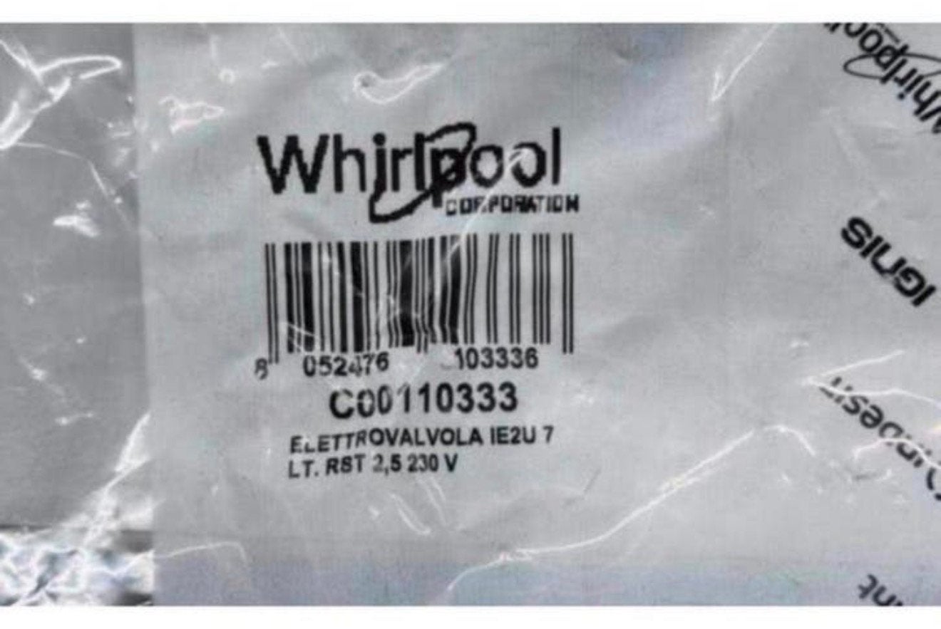 Whirlpool Origineel C00110333 Inlaatventiel-klep 2 voudig, Nieuw, Ophalen of Verzenden, H, H
