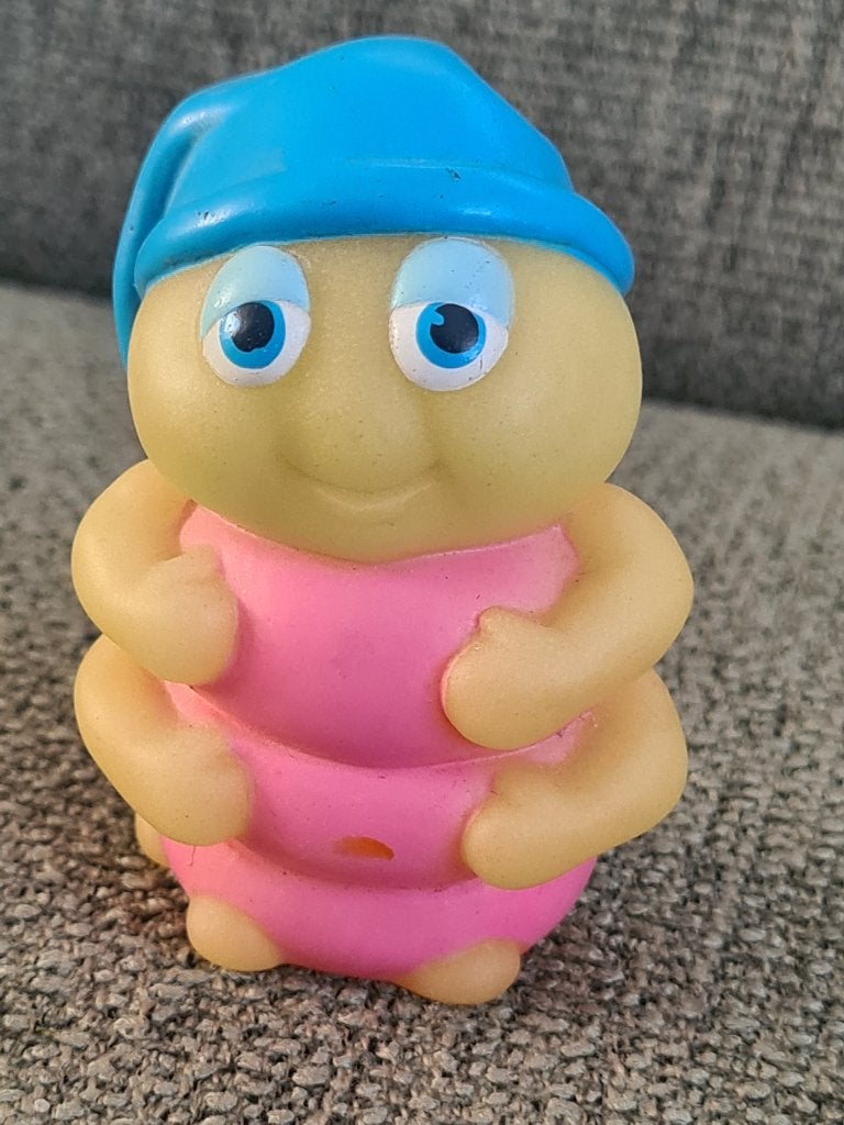 Glo friends worm glow in the dark vintage poppetje playskool, Gebruikt, Playskool hasbro, Ophalen of Verzenden, Nvt