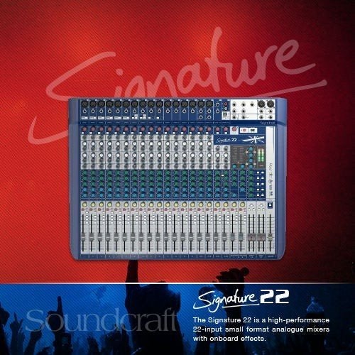 Soundcraft Signature 22 Analoge Mixer, Ophalen, Zo goed als nieuw, 20 kanalen of meer, Microfooningang