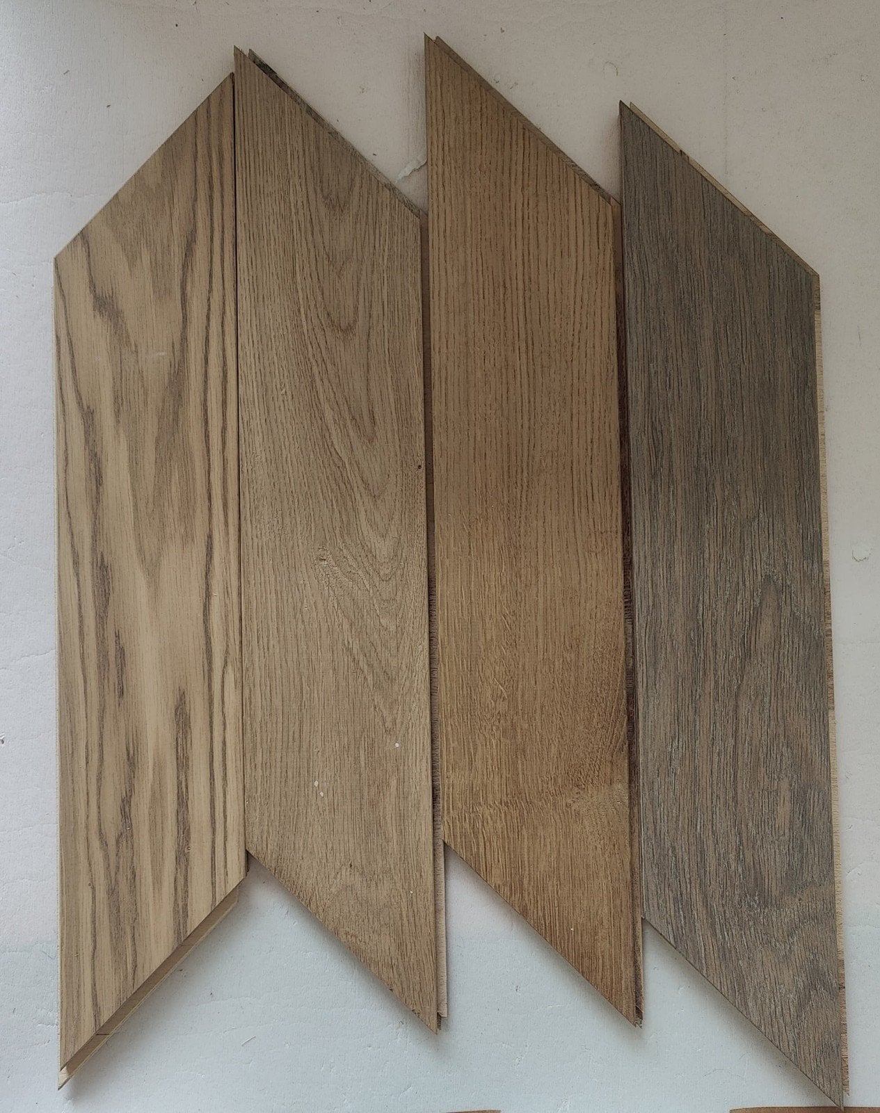 Hongaarse punt lamelparket eiken toplaag 10 m2, Ophalen, Gebruikt