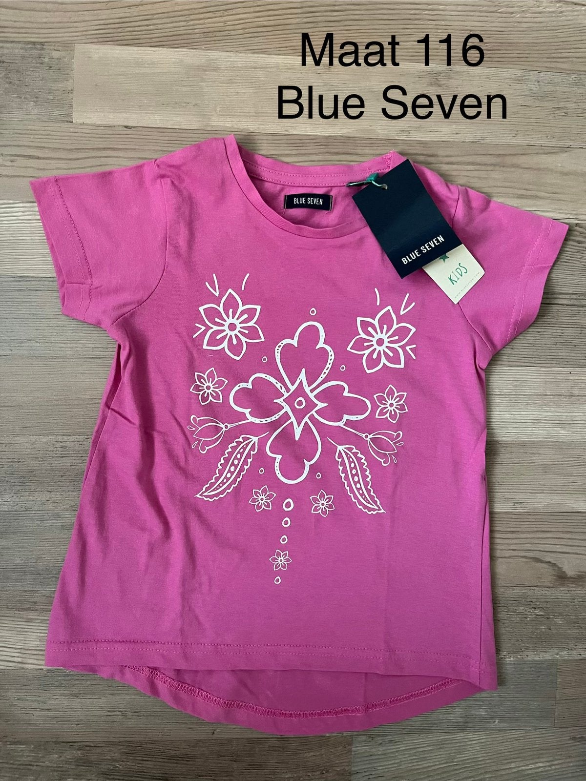 Nieuw roze shirtje, maat 116, merk: Blue Seven, Ophalen of Verzenden, Nieuw, Meisje, Shirt of Longsleeve