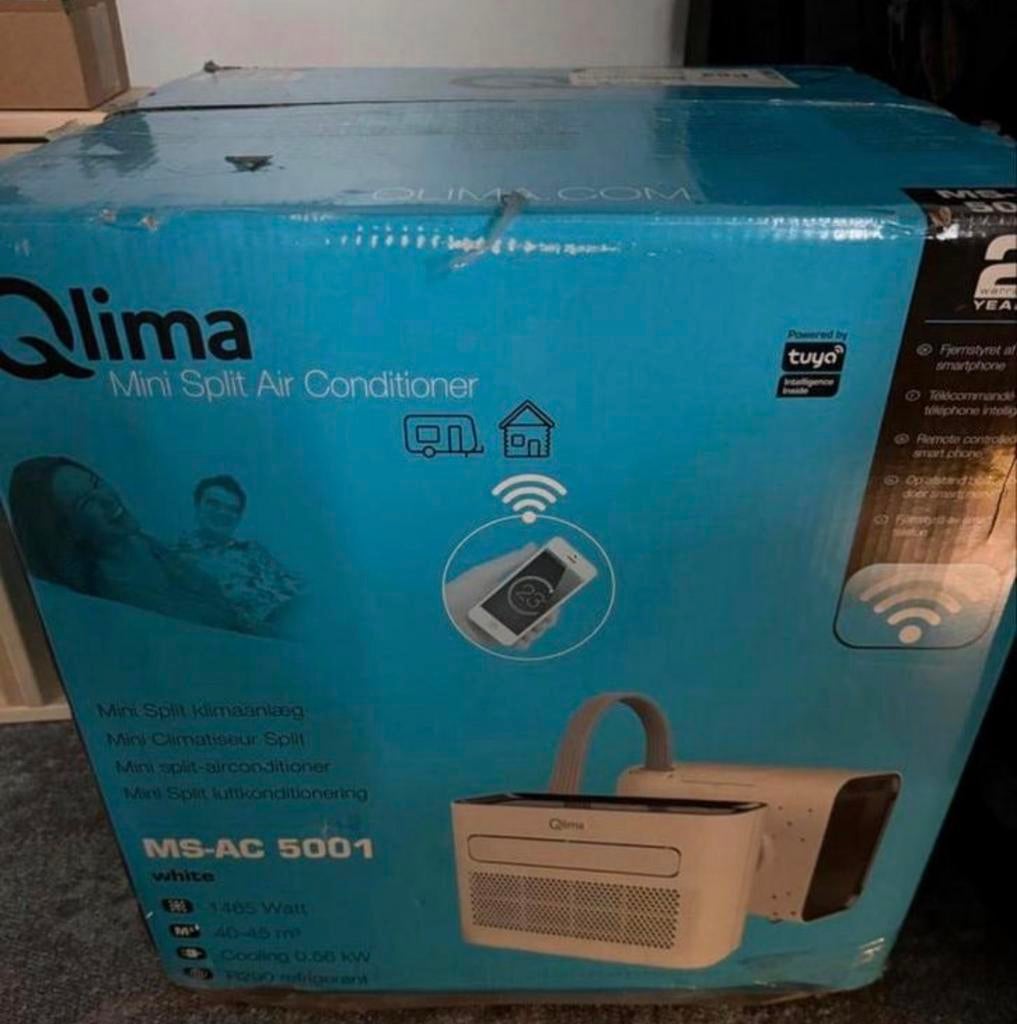 Nieuwe Qlima Mini Split Airconditioner MS-AC 5001, Witgoed en Apparatuur, Airco's, Ophalen, Minder dan 60 m³, Nieuw, 3 snelheden of meer