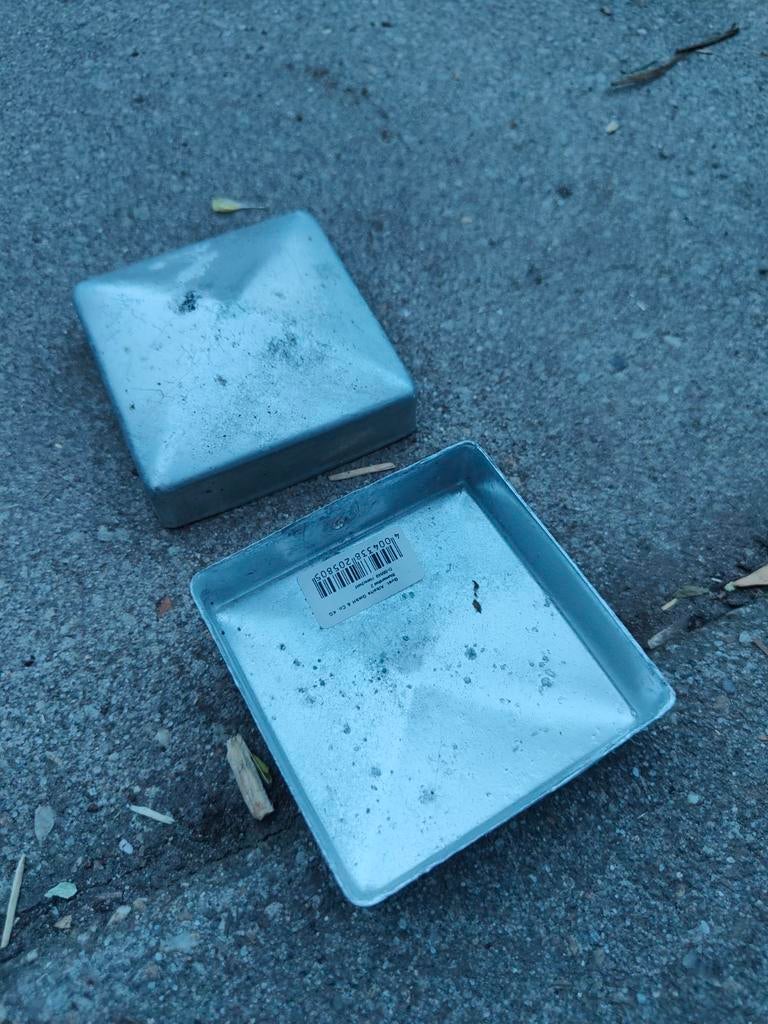 2x Gegalvaniseerde paalkop 70mm - Nieuw, Ophalen of Verzenden, Nieuw, IJzer, Overige typen