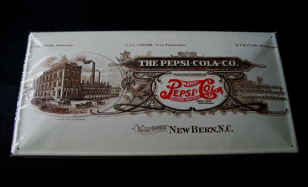 Pepsi bord Limited Collection cola reclamebord, Ophalen, Nieuw, Reclamebord