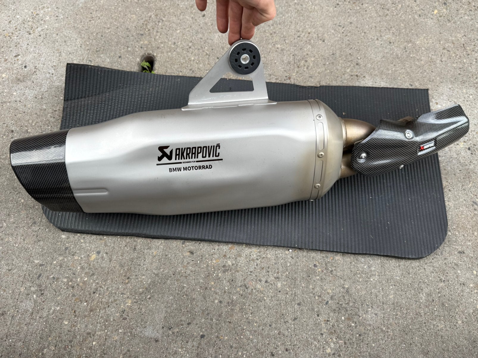 Bmw r 1200 / 1250 Akraprovic uitlaat demper -r1200gs r1250gs, Ophalen of Verzenden, Gebruikt